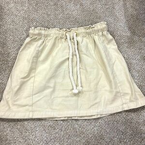 J. Crew Canvas Mini Skirt With Drawstring Waist